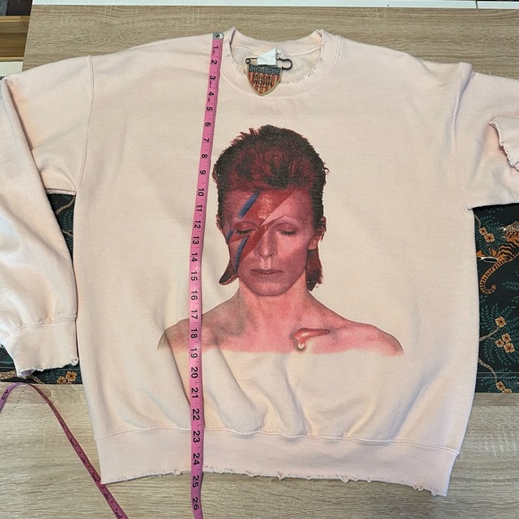 MADEWORN David Bowie Crewneck Sweatshirt, Size S - Picture 2 of 7